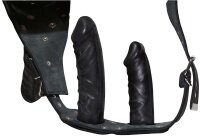Leder String 3 Dildos
