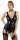 Latex Strapshemd schwarz