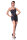 Minikleid CR4418 schwarz/neonwei&szlig;