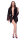 Peignoir CR4882 schwarz/rot