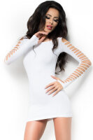 Nahtloses Minikleid CR3608 wei&szlig;