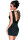 Minikleid CR4238 schwarz/gr&uuml;n