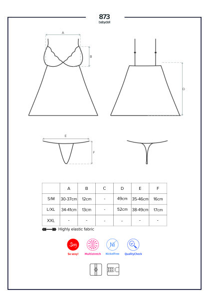 873-BAB-1 Babydoll schwarz