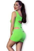 Nahtloses Minikleid CR4621 neongr&uuml;n