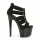 Schwarzer Sky Heels mit mehreren Riemchen