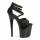 Schwarzer Sky Heels mit Riemchen & Nieten